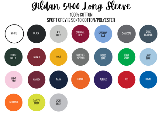 Adult Blank Long Sleeve: Gildan Heavy Cotton