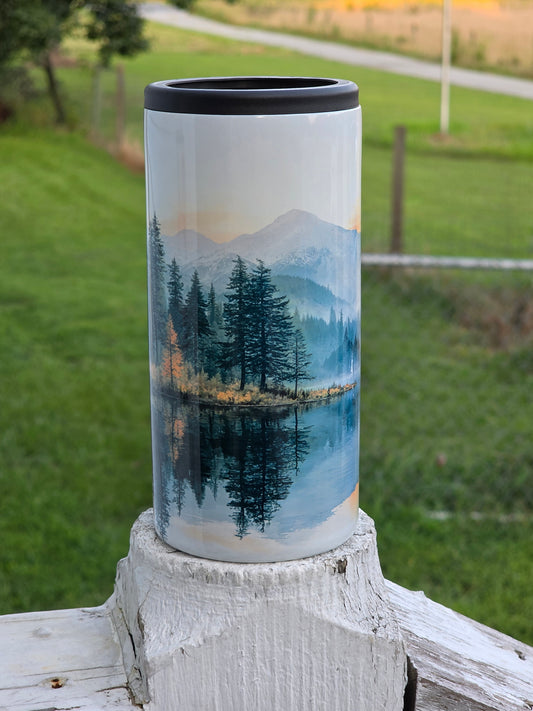 12oz TSR Slim/Regular Mountain Lake Can Cooler