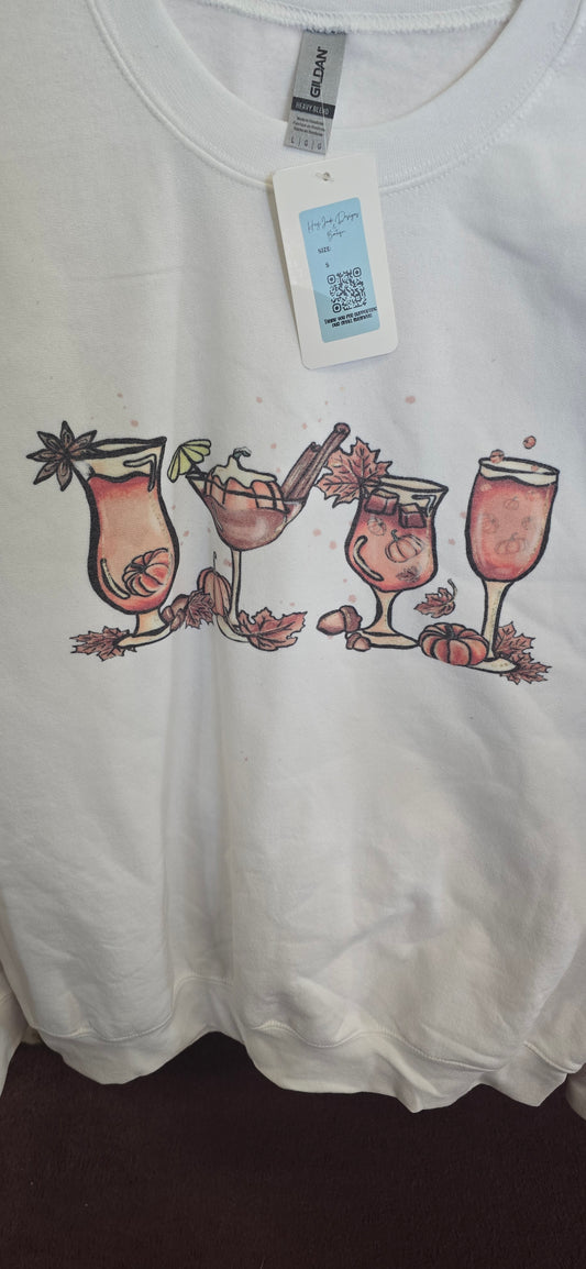 Fall Drinks Crewneck Sweatshirt |Large|