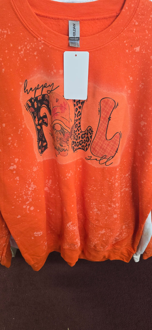 Happy Fall Gnomes Crewneck Sweatshirt |Large|