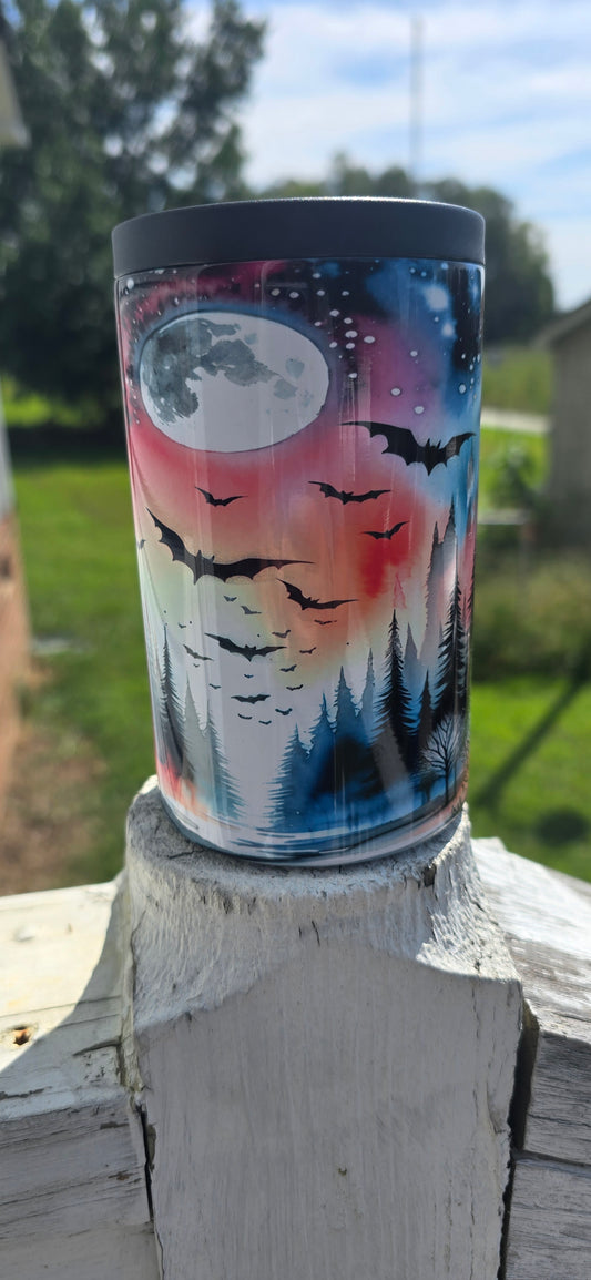 12oz Slim/Regular Bat Sky Can Cooler
