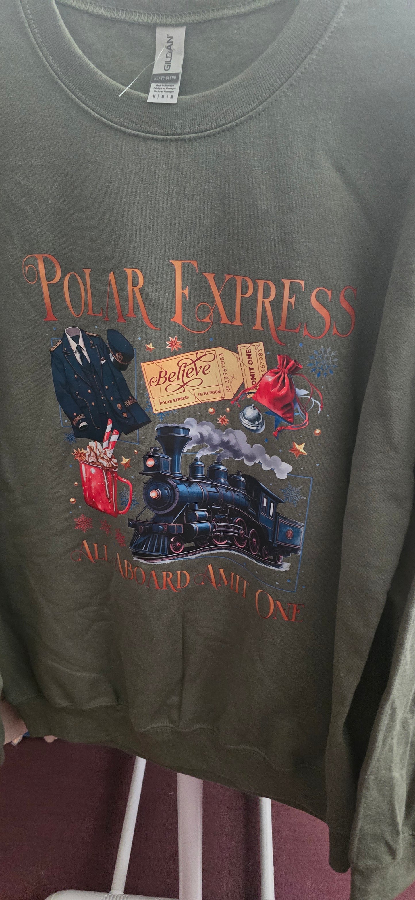 Christmas Train Crewneck Sweatshirt