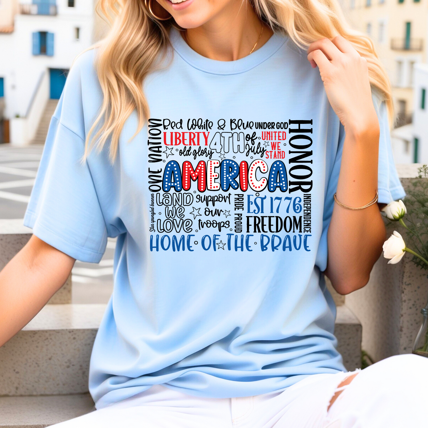 America Adjectives Graphic Tee