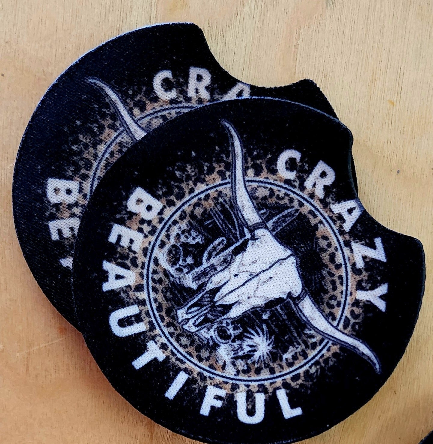 2PC Crazy Beautiful Car Coaster Set