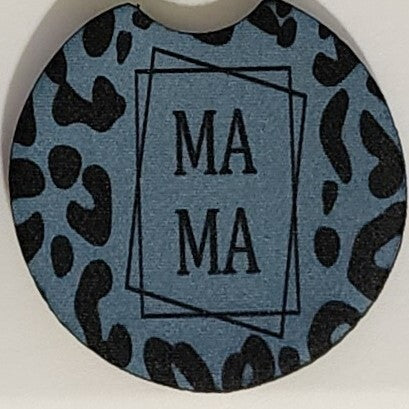 2PC Cheetah Print Mama Car Coaster Set