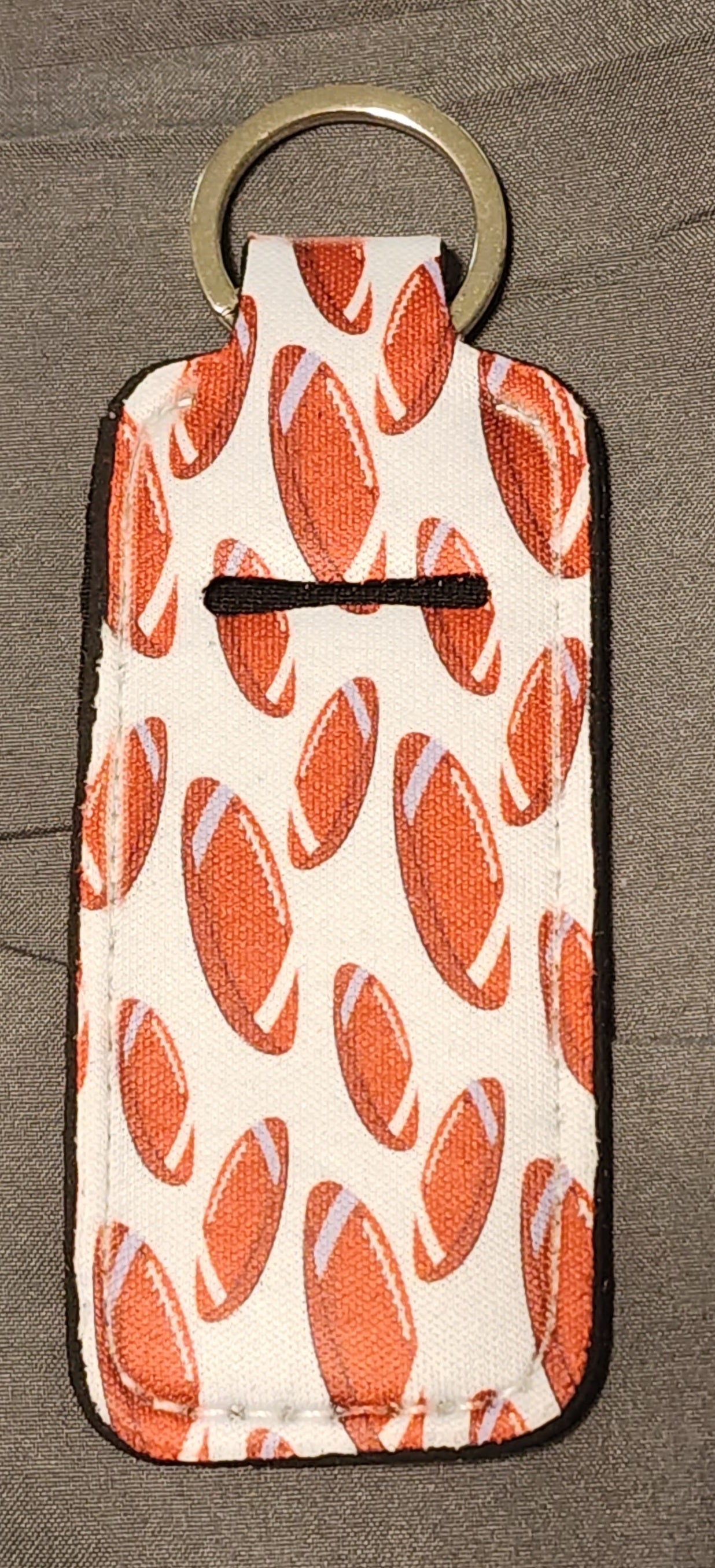 Football Chapstick Holder Keychain