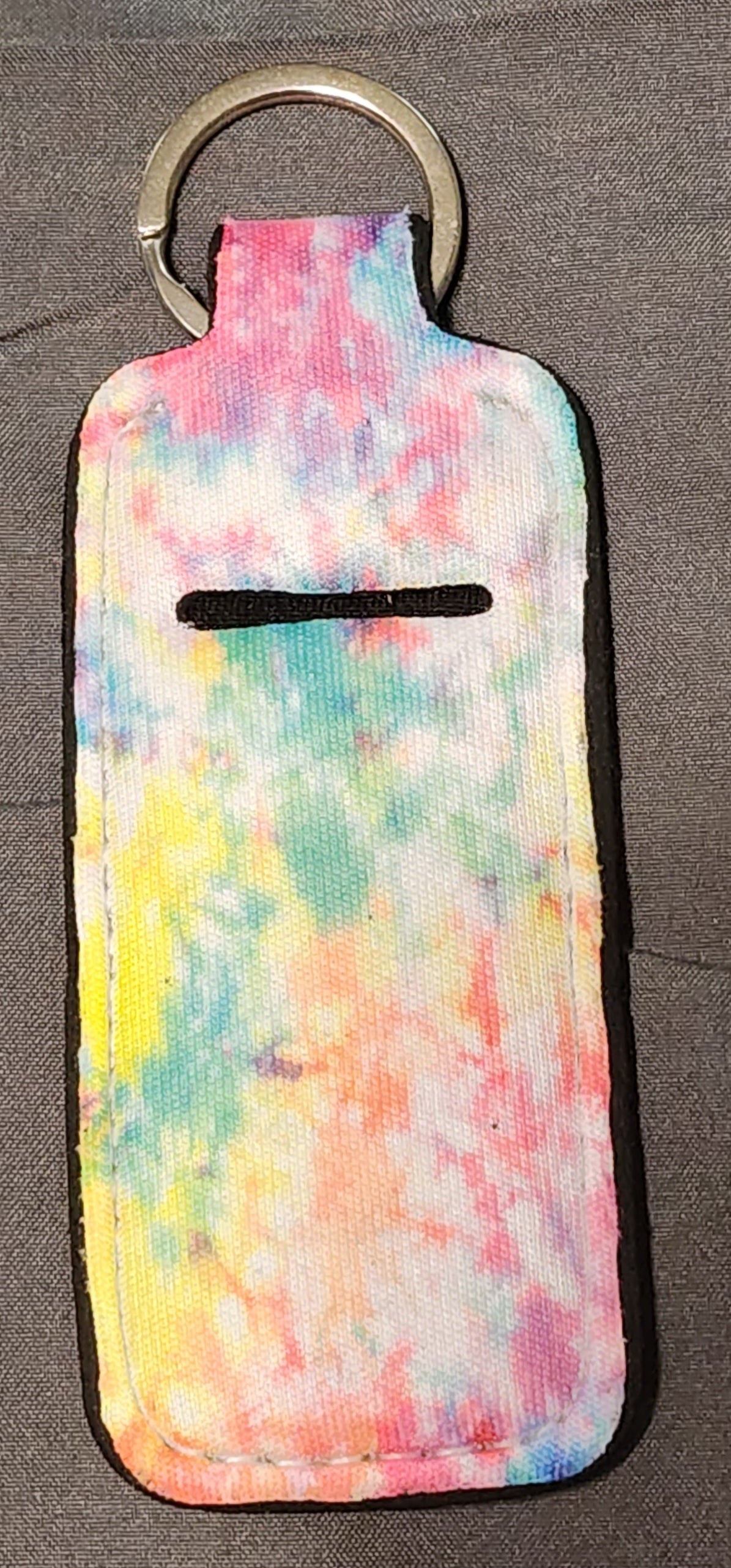 Neoprene Tie dye Chapstick Holder Keychain