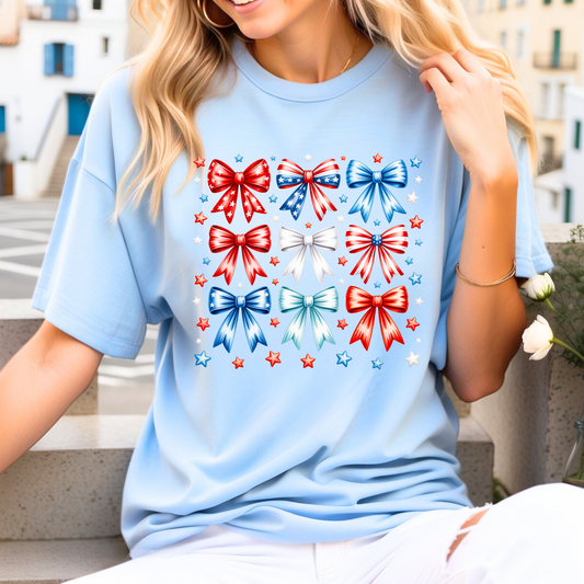 Red, White, Blue Coquette Design