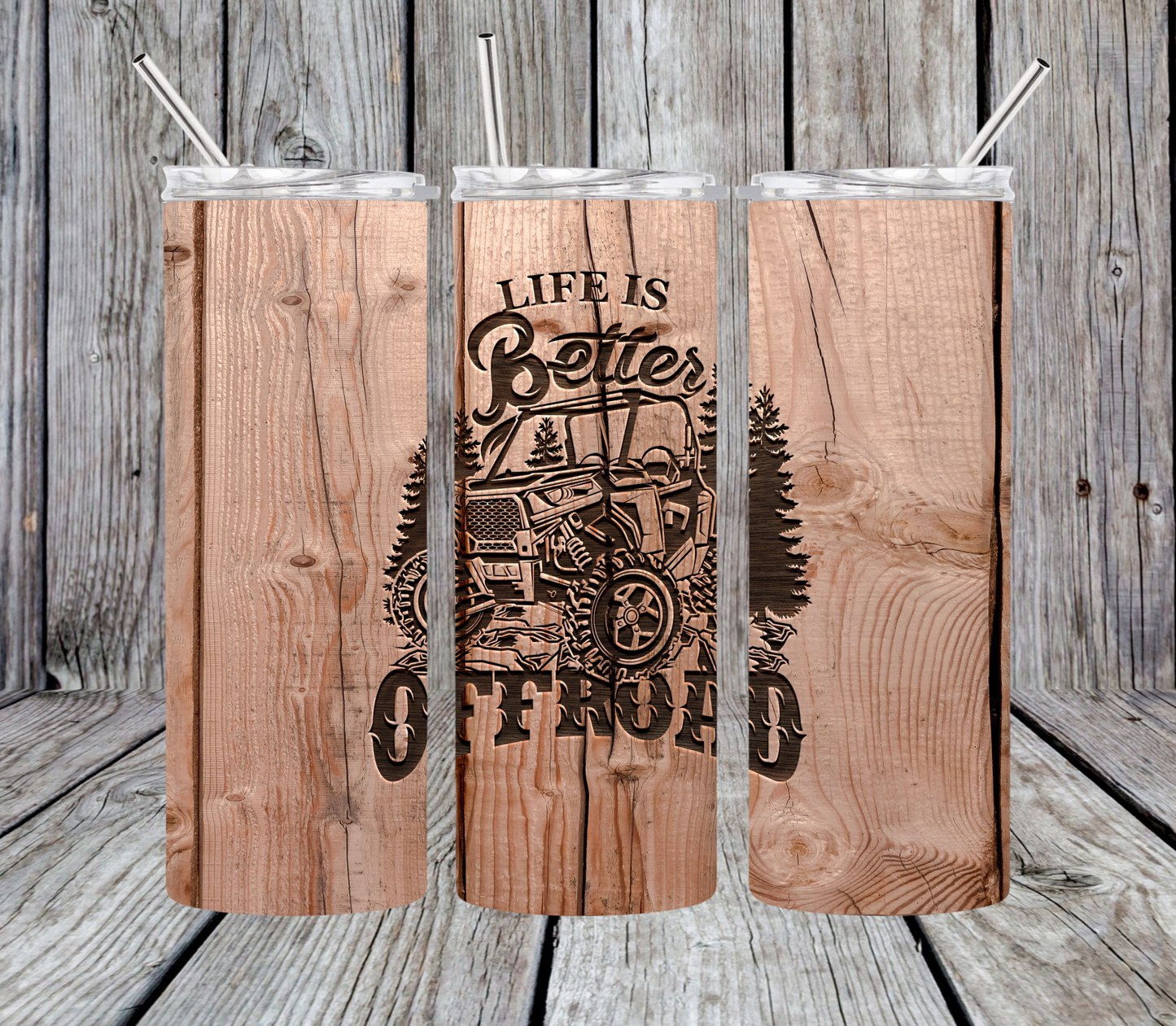15oz/20oz/30oz TSR Wood Better Offroad Tumbler