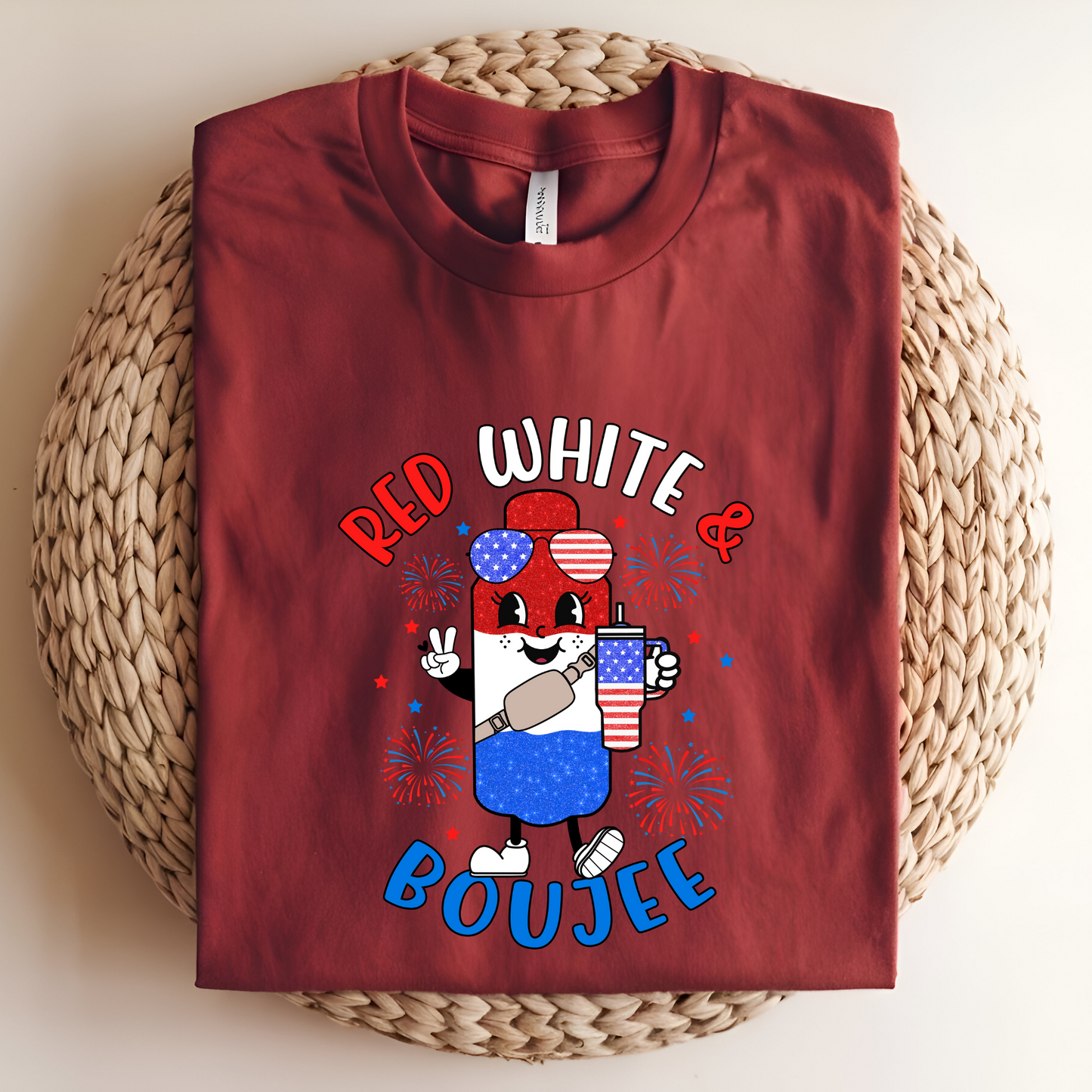 Kids/Toddler Red, White & Boujee Graphic Tee