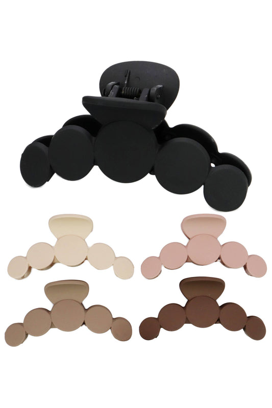 Circle Curve Matte Hair Claw Clip