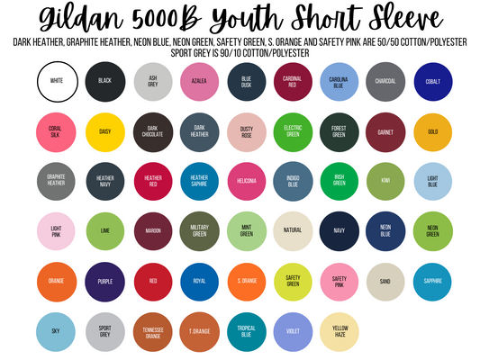 Youth Blank T-Shirt: Gildan Heavy Cotton