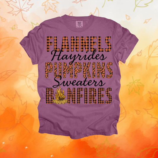 Flannels, Pumpkins, Bonfires Design