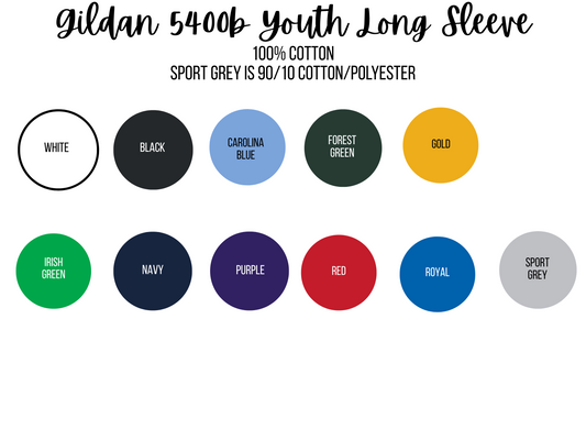 Youth Blank Long Sleeve: Gildan Heavy Cotton