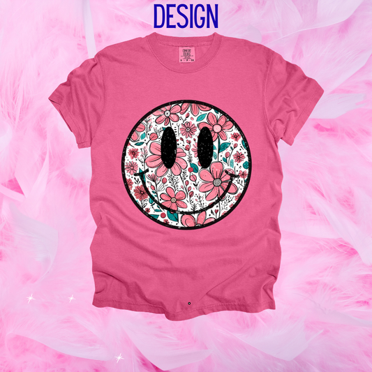 Floral Smiley Face Design