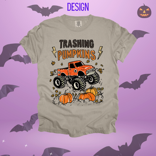 Trashing Pumpkins Design