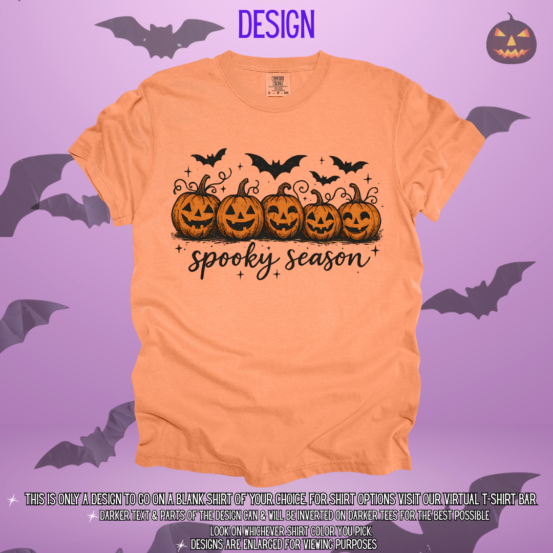 Pumpkins & Bats Spooky Season Design