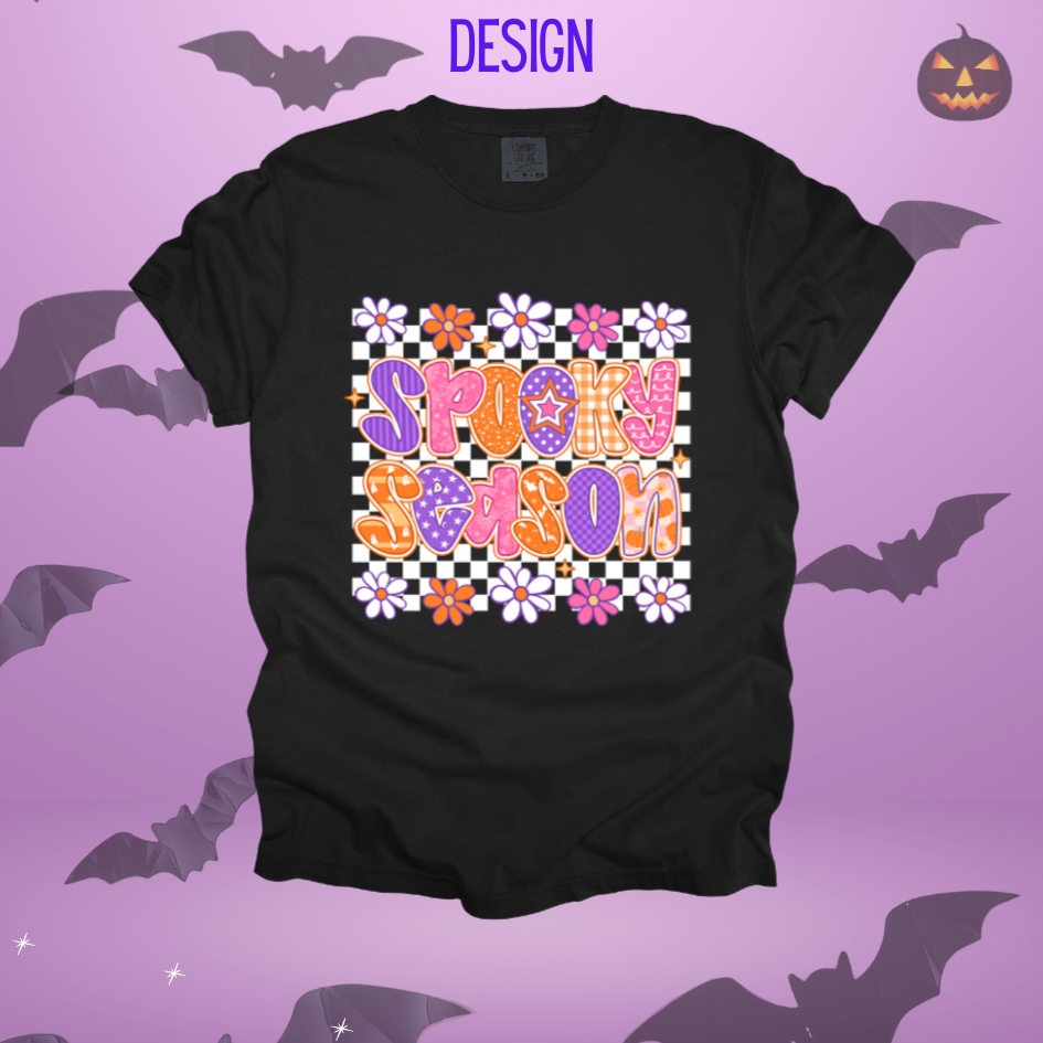 Checkered Spooky Season Design