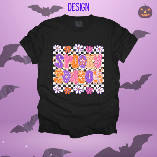 Checkered Spooky Season Design