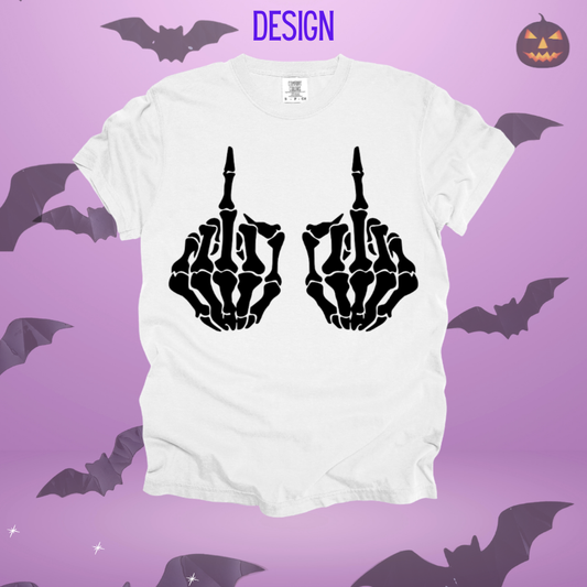 Skeleton Middle Finger Design