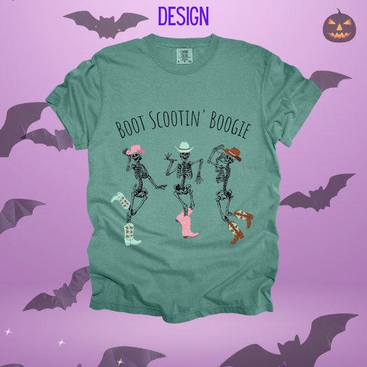Boot Scootin' Boogie Skeletons Design