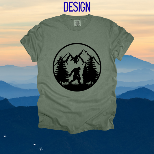 Bigfoot Mountain Round Design