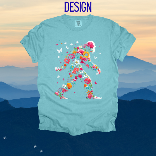 Floral Bigfoot Design