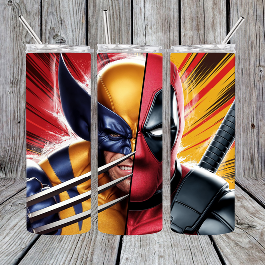 15oz/20oz/30oz Split Character Tumbler