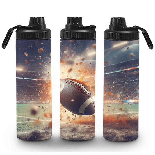 24oz Football Screw Top Water Bottle