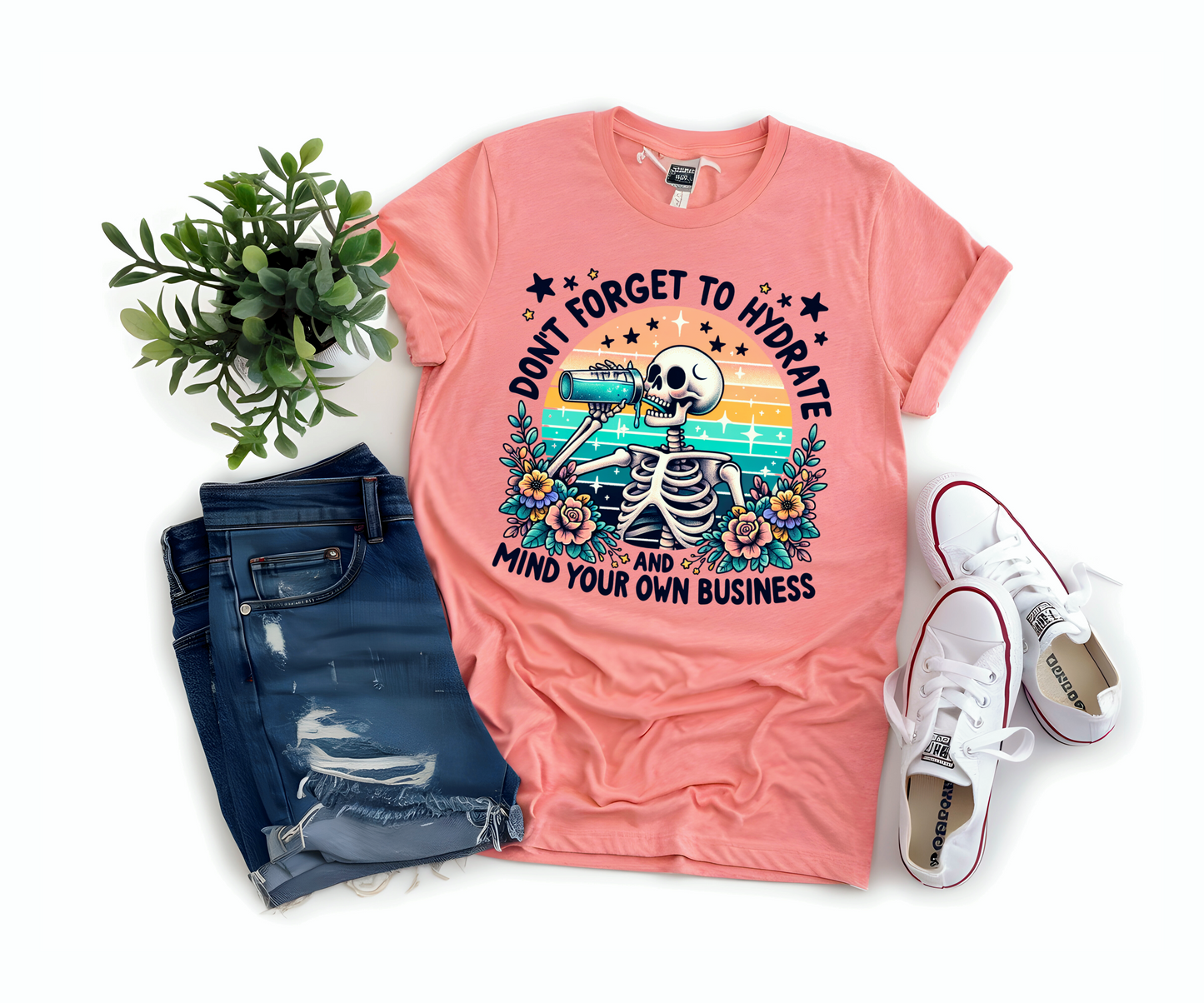 Hydrate & Mind Your Business Graphic Tee