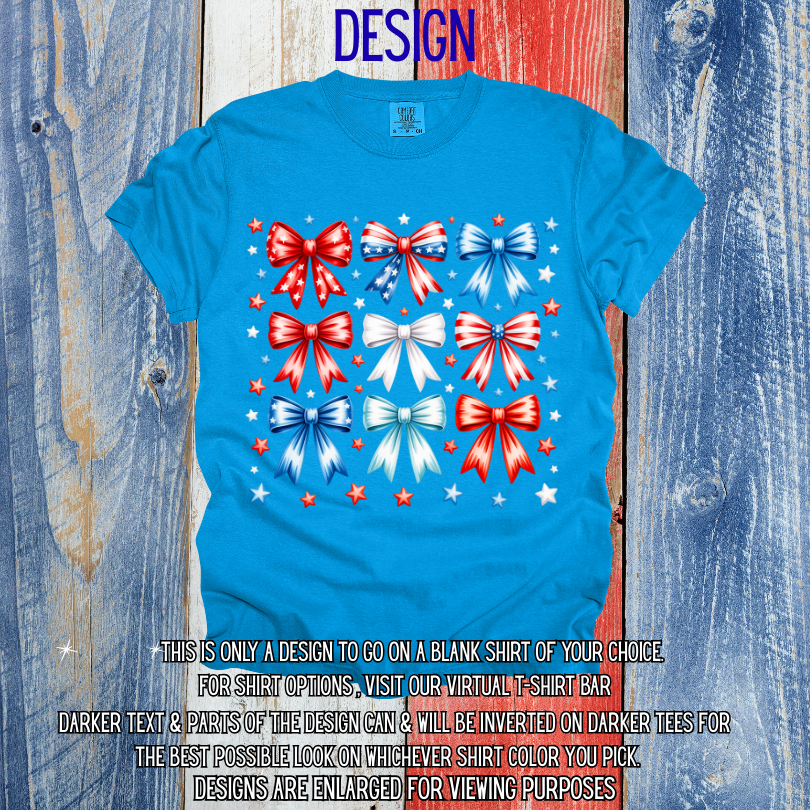 Patriotic Bow Coquette Design