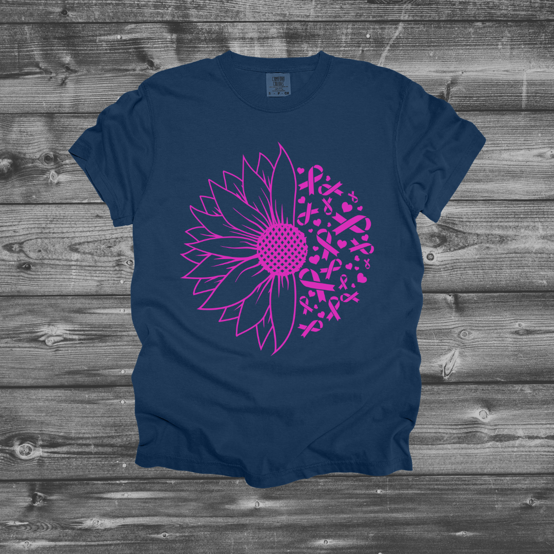 Breast Cancer Awareness Sunflower Design