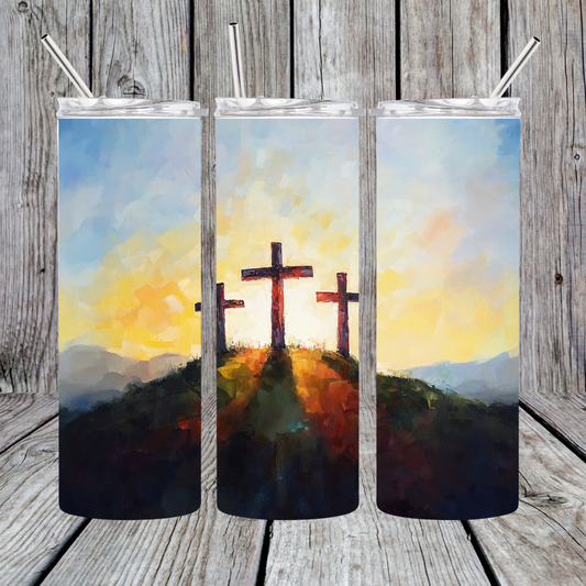 15oz/20oz/30oz Three Crosses Tumbler