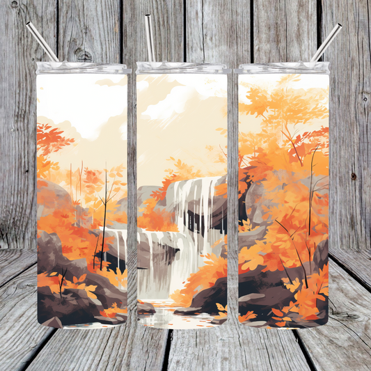 15oz/20oz/30oz Fall Waterfall Tumbler