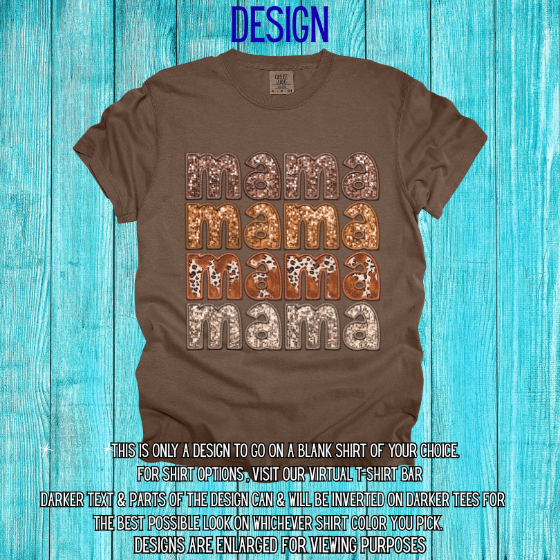 Brown Sequin Mama Design