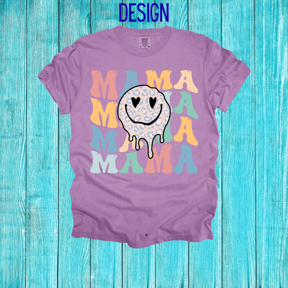 Wavy Mama Smiley Design