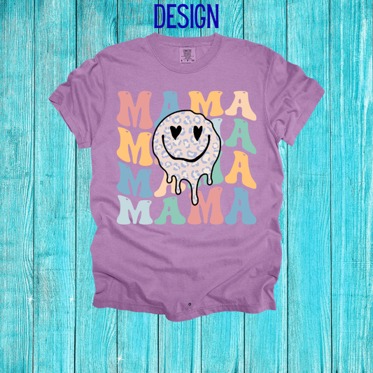 Wavy Mama Smiley Design