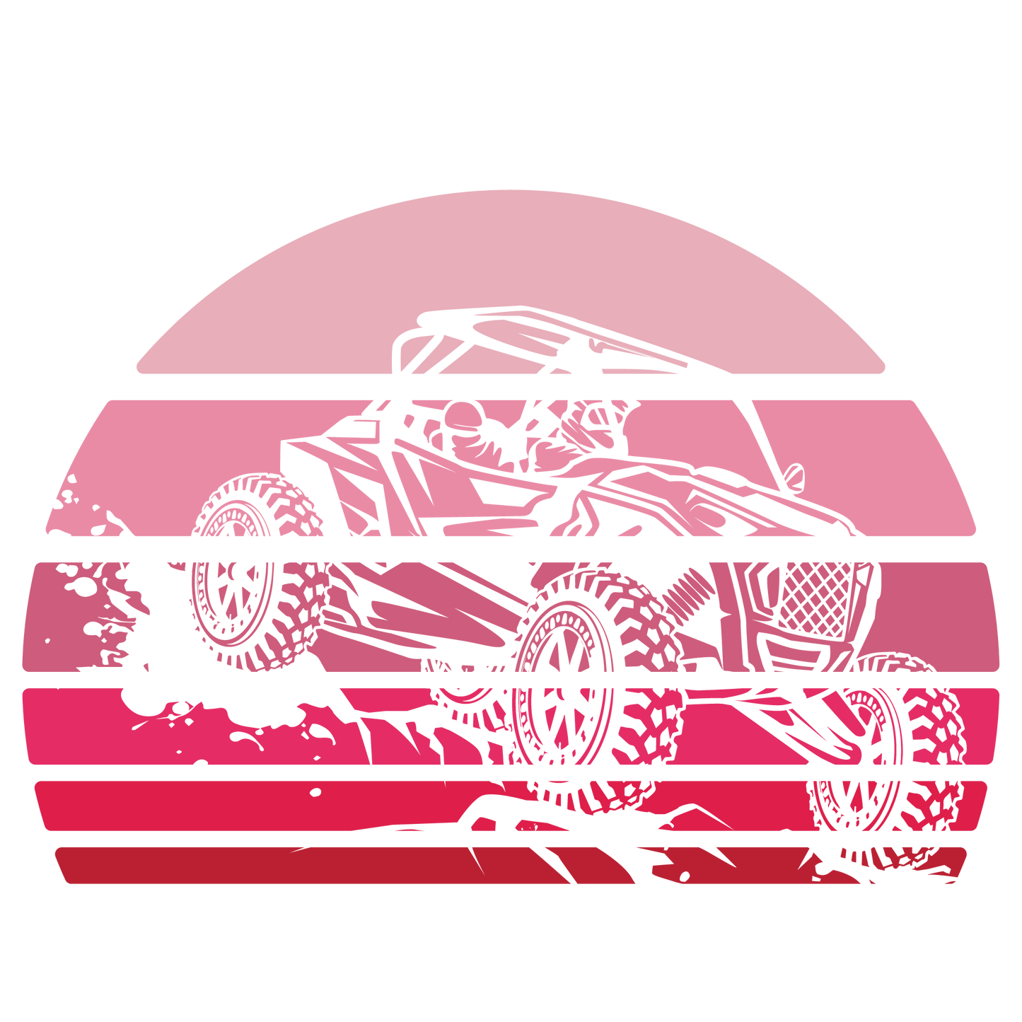 TSR Pink Rainbow SXS Decal