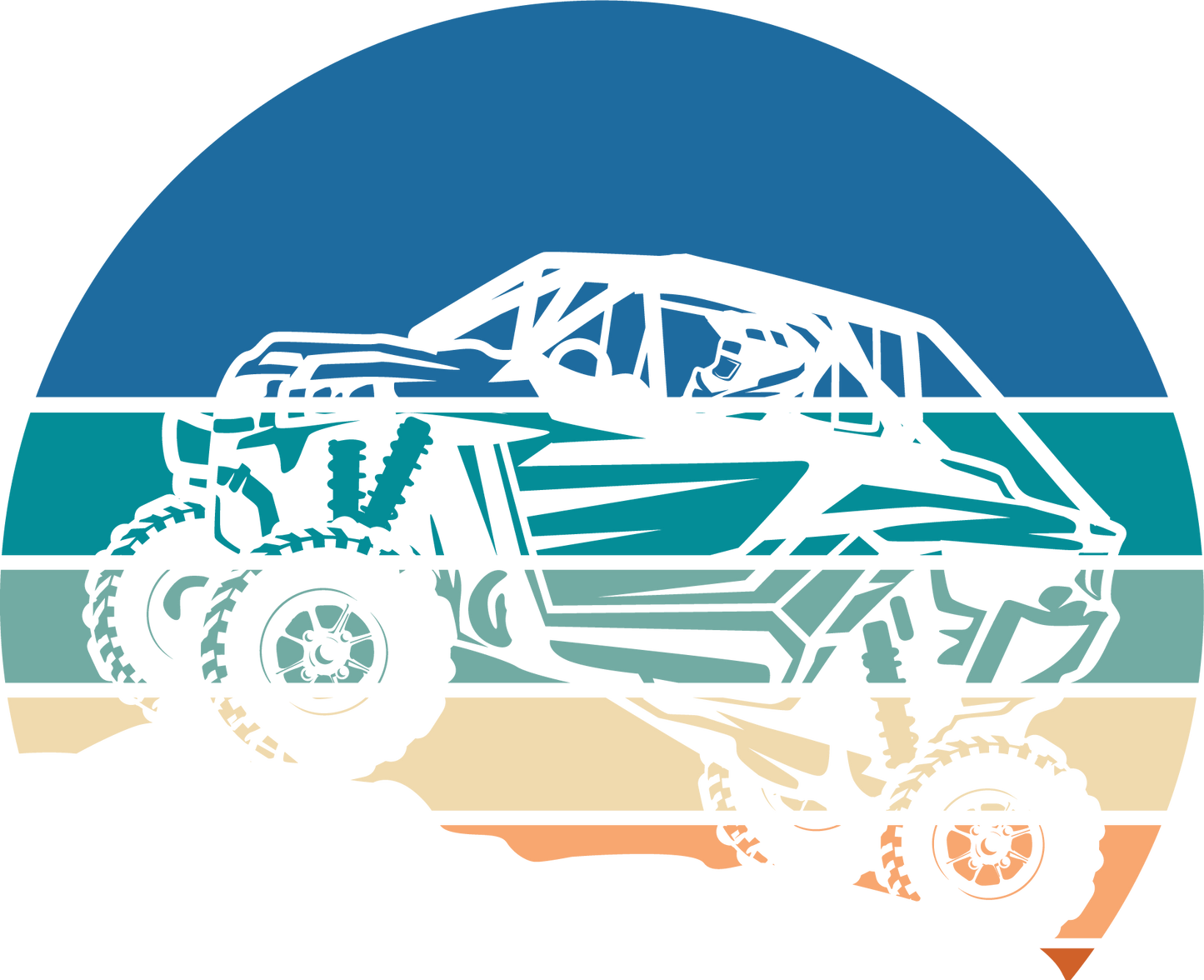 TSR Blue Rainbow SXS Decal