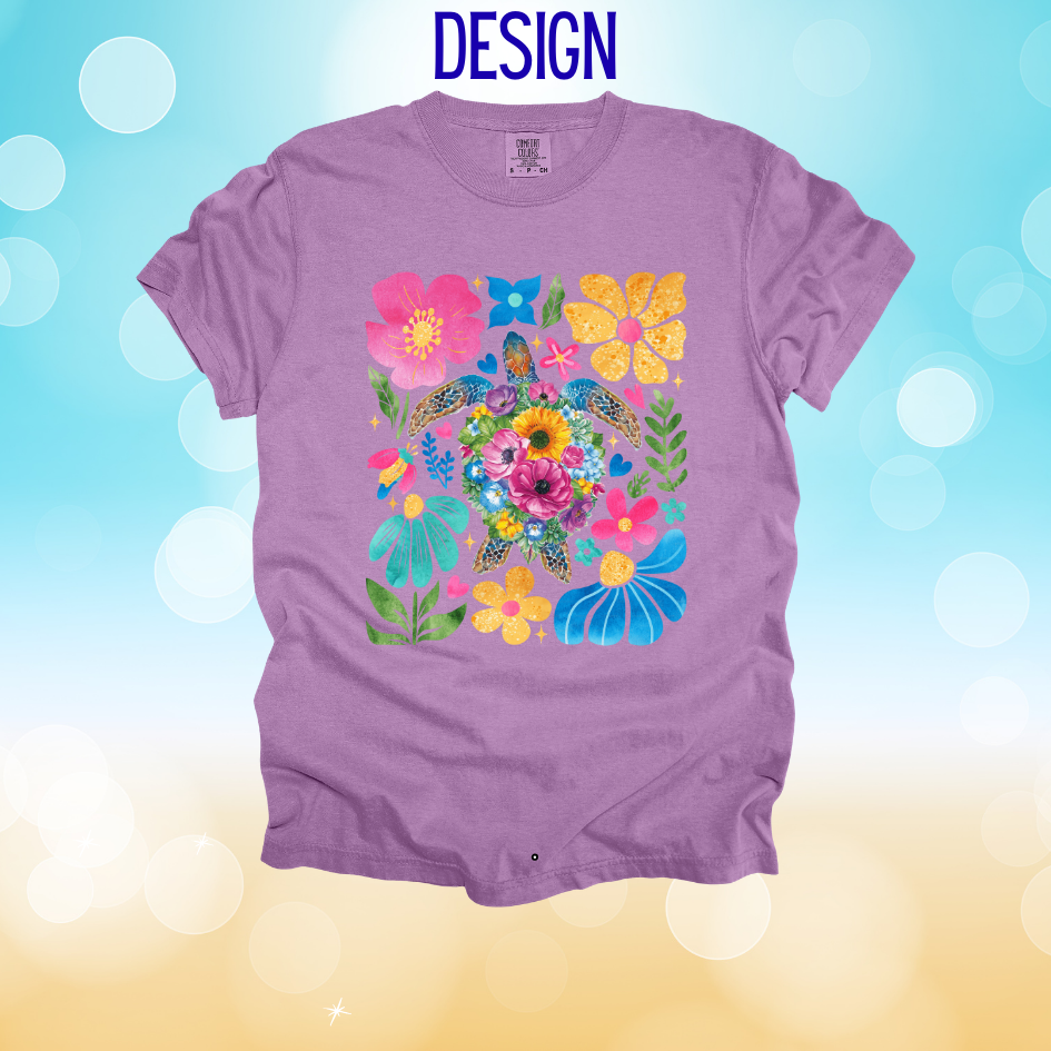 Floral Turtle Design
