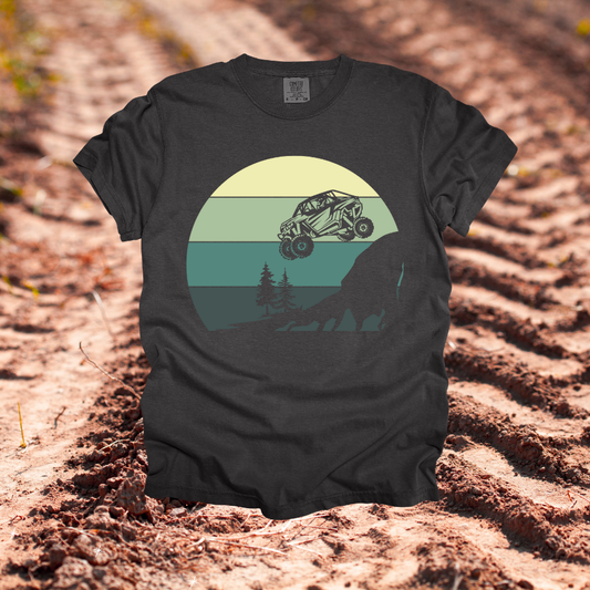 Green Retro Sunset Design