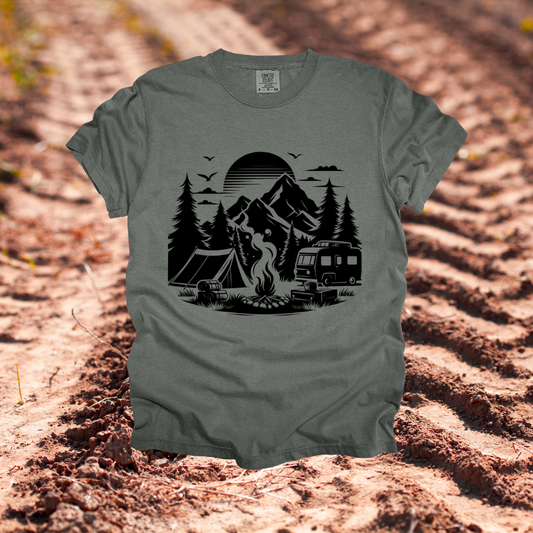 Camping Silhouette Design