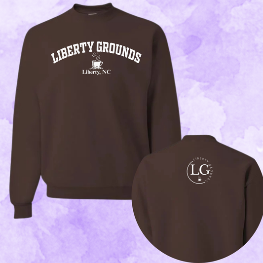 LG Curved Logo Jerzees Crewneck (DTF)