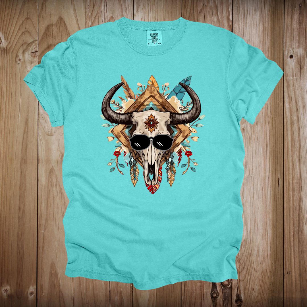 Western Cow Skull Design