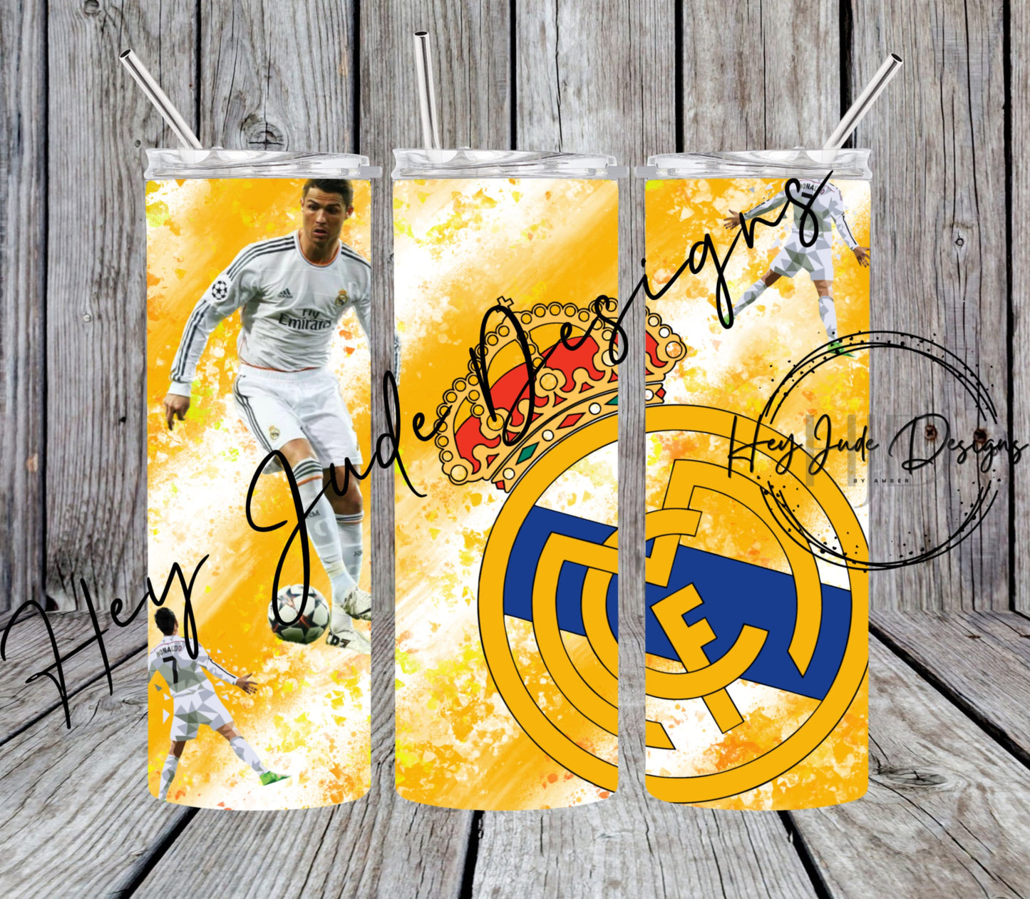 Digital Download 20oz Real Madrid Tumbler Wrap PNG