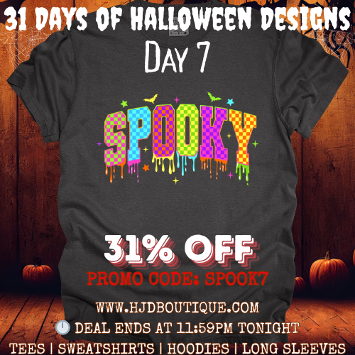 31 Days of Designs: Day 7: Checkered Neon Spooky