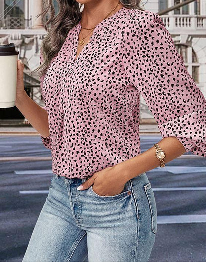 Wild West Leopard Print Top – Trendy Long Sleeved Cowgirl Top for Stylish Women