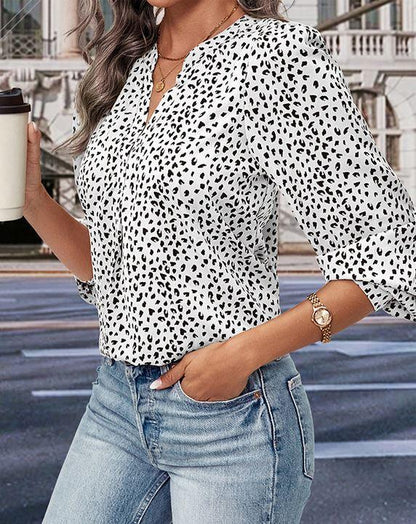 Wild West Leopard Print Top – Trendy Long Sleeved Cowgirl Top for Stylish Women
