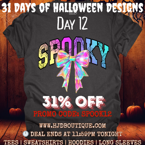 31 Days of Designs: Day 12: Neon Spooky Bow