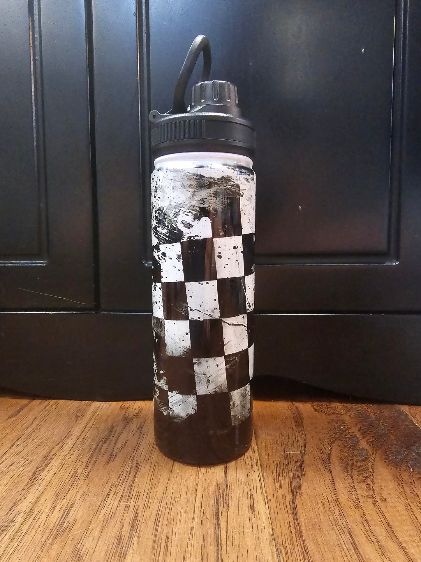 24oz TSR Checkered Flag Screw Top Water Bottle
